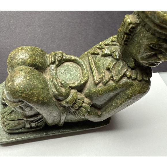 Vintage Chacmool Toltec Mayan Figurine Crushed Stone Resin Composite As Is Read - Picture 3 of 13